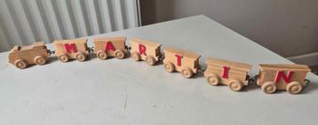 Train en bois Marqué MARTIN du côté Gauche, Enlèvement ou Envoi, Utilisé, Jouet à Rouler ou à Bascule
