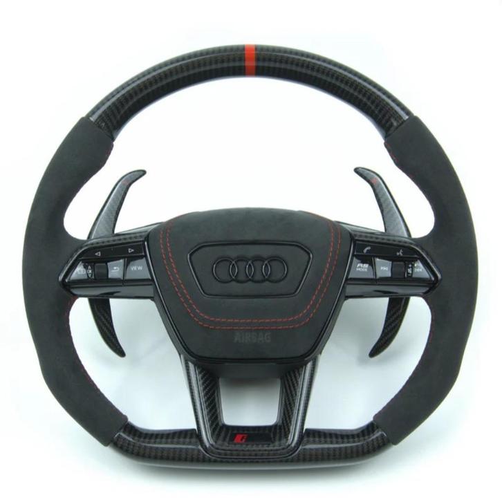 Audi stuur carbon alcantara S RS C8 A6 A7 S6 S7 RS6 RS7, Auto-onderdelen, Besturing, Audi, Nieuw, Ophalen of Verzenden