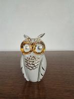 Hibou, cristaux Swarovski, porcelaine Capodimonte, Enlèvement ou Envoi, Utilisé, Figurine