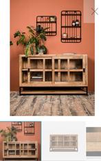 Dressoir massief mangohout, 25 à 50 cm, Avec porte(s), Comme neuf, 100 à 150 cm