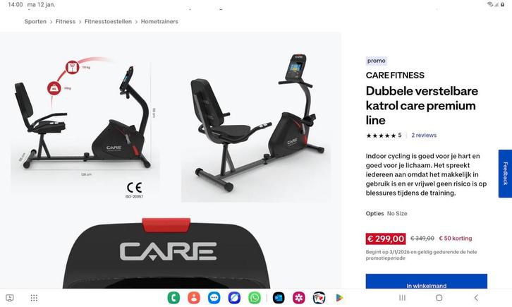 Hometrainer, Sport en Fitness, Fitnessmaterialen, Ophalen