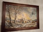 Winterlandschap - Olie op doek - Franks P., Antiquités & Art, Enlèvement