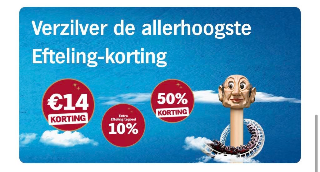 Albert Heijn EFTELING zegels / volle spaarkaarten, Drie personen of meer, Kortingskaart