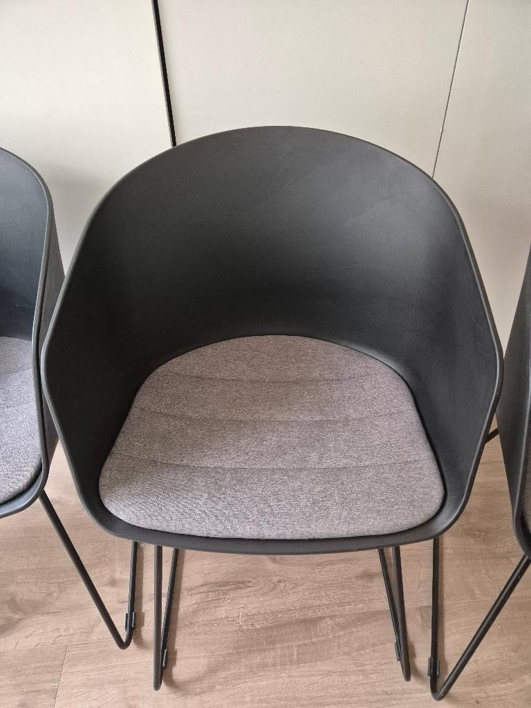 5 eetkamerstoelen, Ophalen, Zo goed als nieuw, Zwart, Vijf, Zes of meer stoelen