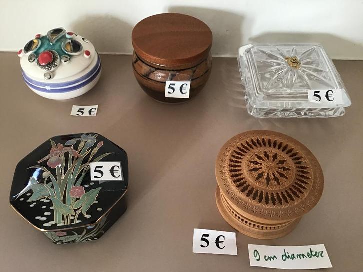 11 speciale opberg items aan 5 euro per stuk, Antiek en Kunst, Curiosa en Brocante, Ophalen of Verzenden