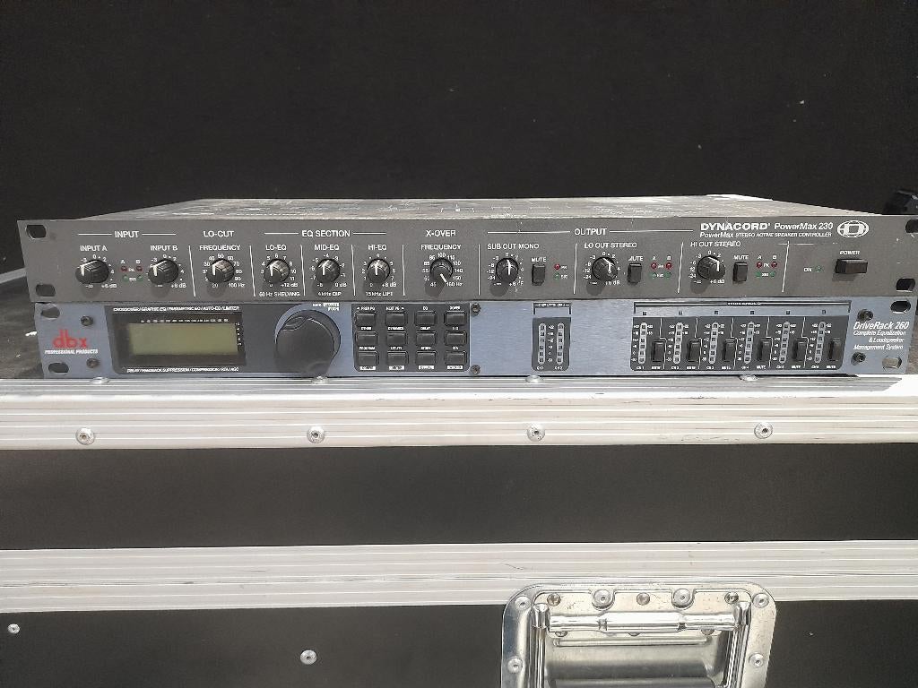 Dbx driverack 260 - Dynacord powermax 230 crossover, Muziek en Instrumenten, Versterkers | Keyboard, Monitor en PA, Gebruikt, P.A.