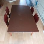 Vintage eetkamerset, Huis en Inrichting, Tafels | Eettafels, Ophalen, Vintage, retro, Gebruikt, 200 cm of meer