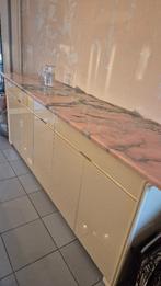 Salle à manger avec table en marbre, Maison & Meubles, Enlèvement, Utilisé, Design fin des années '80