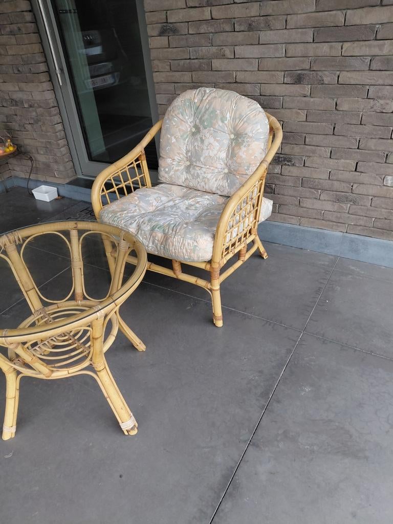 Chaise en rotin avec table en rotin, Offres d'emploi