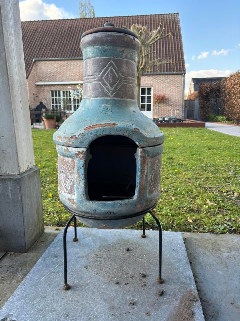 Mexicaans kacheltje / vuurpot, Ophalen, Gebruikt