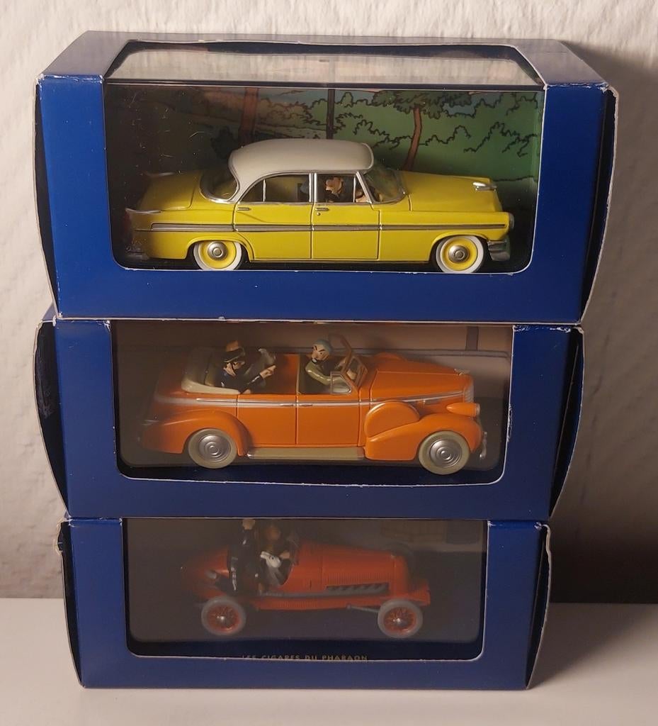 3 X voitures TINTIN Atlas 1/43, Enlèvement ou Envoi, Comme neuf, Voiture, Autres marques