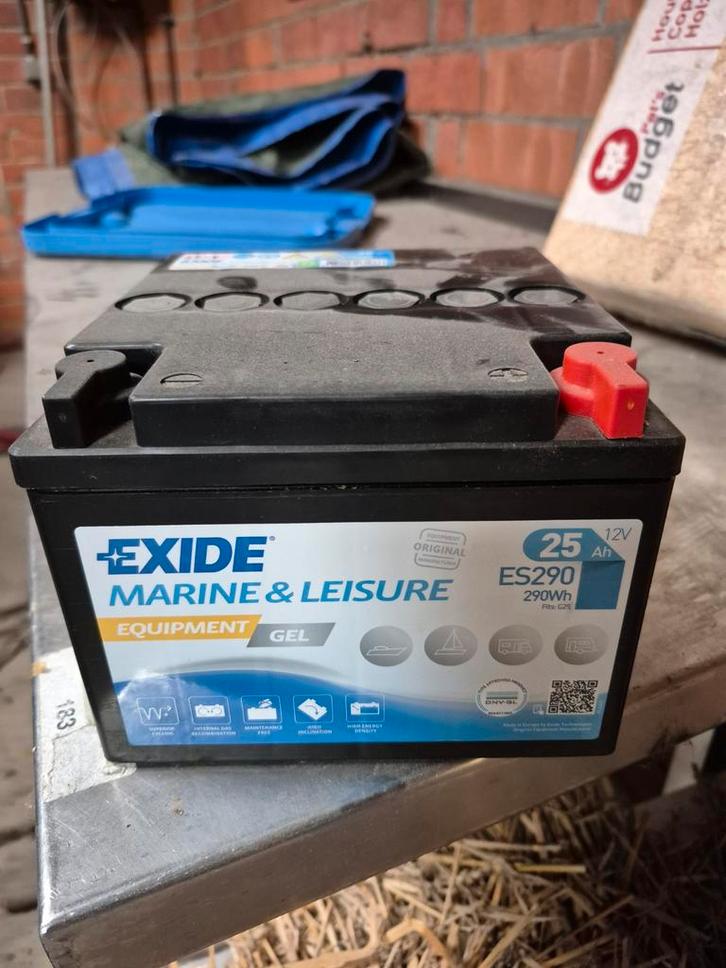 Batterie Exide GEL 12V 25Ah — Marine & Leisure, Autos : Pièces & Accessoires, Batteries & Accessoires, Utilisé, Enlèvement