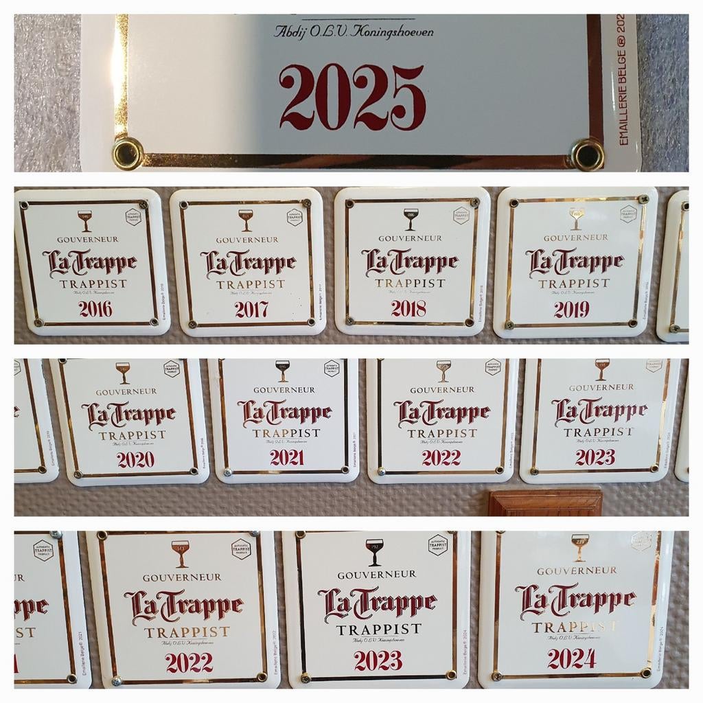 Emaille La Trappe plaatjes, Ophalen