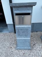 Pakketbrievenbus blauwe hardsteen (2 stuks), Ophalen, Zo goed als nieuw, Hardsteen, Staande brievenbus