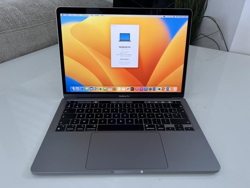 Macbook Pro 13 - (M1-chip/256 GB SSD), Zo goed als nieuw, Azerty, 16 GB, Ophalen