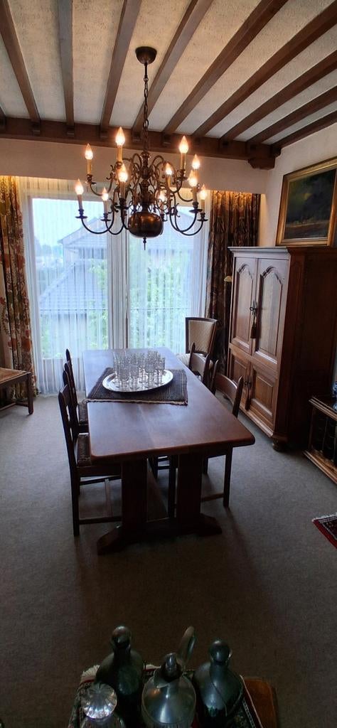 Eiken eetkamer., Antiek en Kunst, Ophalen