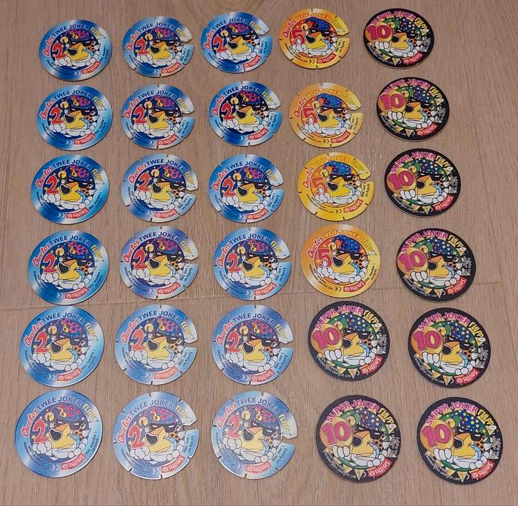 Flippo Jokers 2 en 10 (ook los te koop), Verzamelen, Flippo's, Losse flippo's, Adventure, Cheetos 24 Game, Chester Cheetos, Flying
