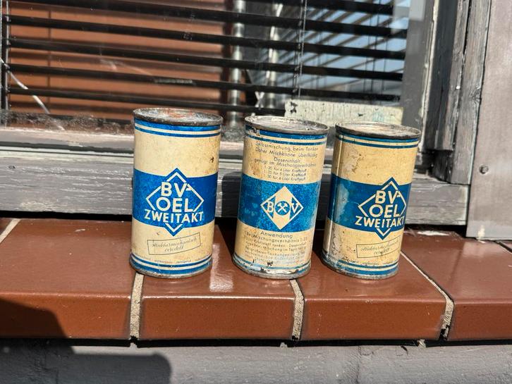 Aral BV 2 takt olie blikjes, Verzamelen, Merken en Reclamevoorwerpen, Gebruikt, Verpakking, Ophalen of Verzenden