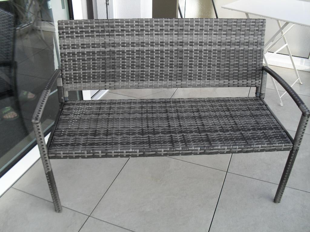 Wicker tuinbank, Tuin en Terras, Tuinbanken, Zo goed als nieuw, Wicker, Ophalen