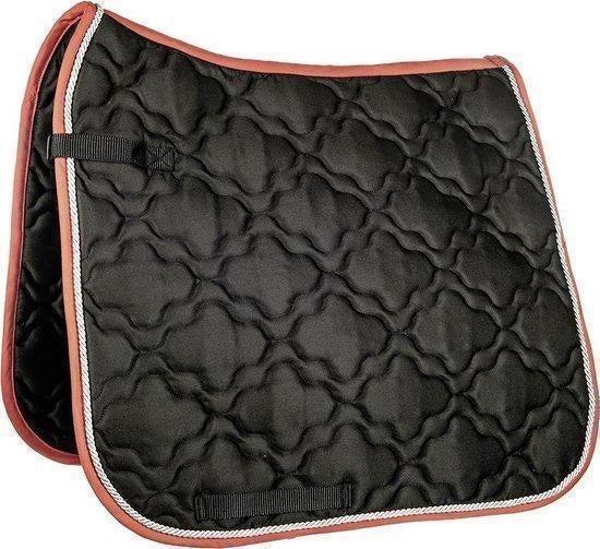 Zadeldekje HKM Zwart/Rood - Dressuur - Pony, Dieren en Toebehoren, Dressuurdekje, Rood, Nieuw, Ophalen of Verzenden