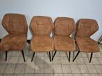 Vier bruine stoelen, Ophalen, Bruin, Zo goed als nieuw, Vier