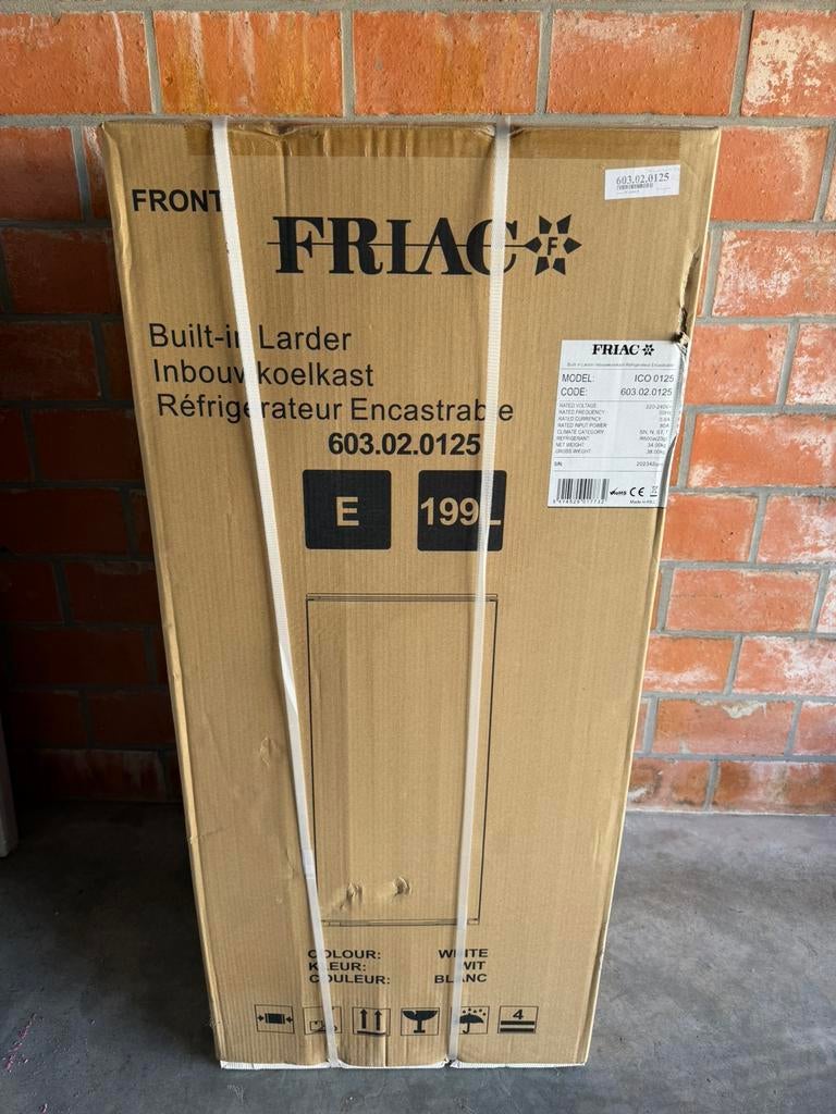 Friac koelkast ICO0125 Inbouw 1-deurskoelkast 199L, 150 tot 200 liter, Ophalen, Nieuw