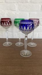 Antieke wijnglazen gekleurd kristal, Antiek en Kunst, Ophalen of Verzenden