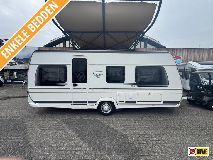 Fendt Saphir 515 SG 2020 Mover,Airco,Unico!, Caravans en Kamperen, Caravans, tot en met 4, 1250 - 1500 kg, Rondzit, Fendt, 2 aparte bedden