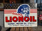 Panneau d'affichage émaillé LIONOIL 1952, Enlèvement, Utilisé, Panneau publicitaire