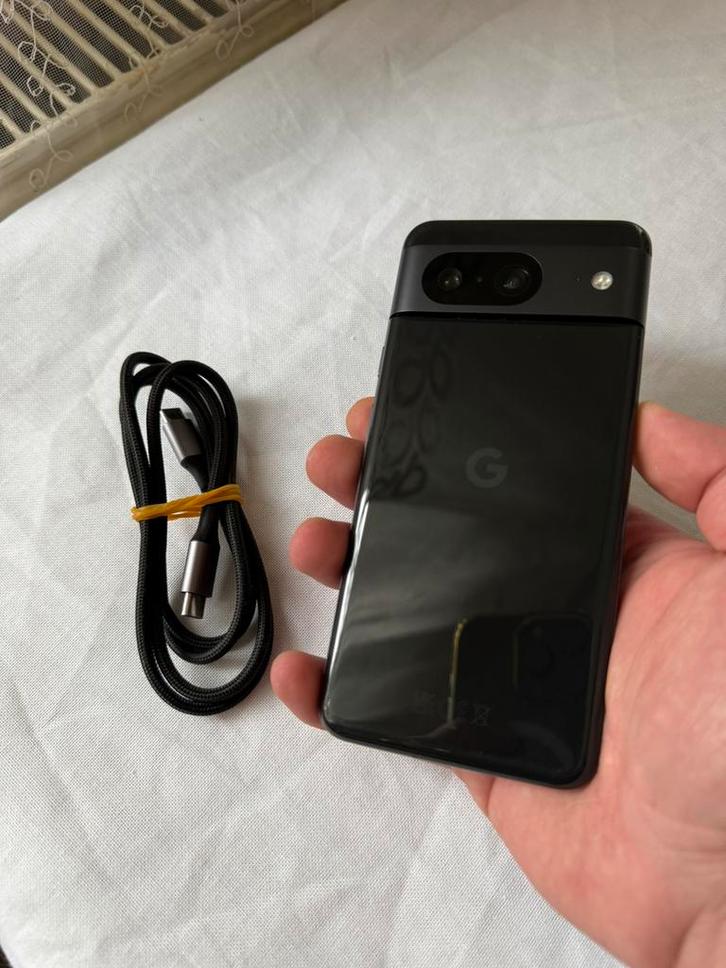 Google Pixel 8 128gb Noir, Telecommunicatie, Mobiele telefoons | Overige merken, Zo goed als nieuw, Ophalen