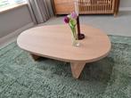 Nieuw! Handgemaakte massief eiken salontafel, Ophalen, 100 tot 150 cm, Organische, Eikenhout
