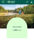 Centerparcs korting tot wel 35%, Tickets en Kaartjes, Drie personen of meer, Kortingsbon, Bungalowpark