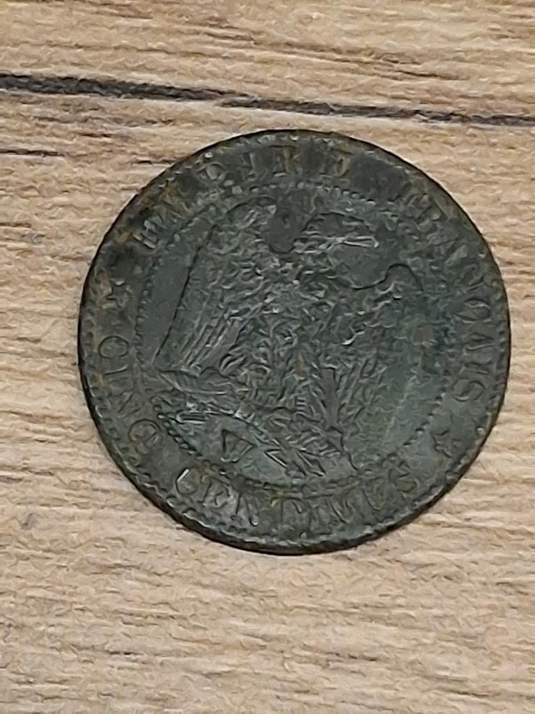 Napoléon III , 5 centime , 1860, Verzenden