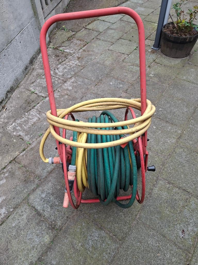 Waterdarm op haspel, Ophalen, Gebruikt, Tuinslanghaspel