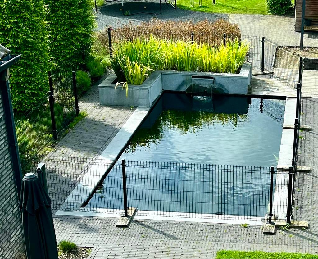 Omheining draadpanelen, Ophalen, Met poort, Gebruikt, Enkelstaafmat hekwerk