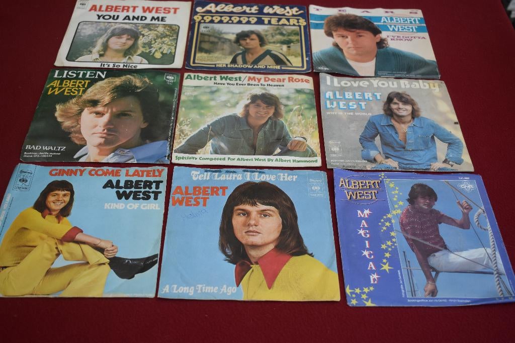 45t's  uit het repertoire van ALBERT WEST, Pochette photo, Enlèvement, 1970 - 1979, Comme neuf