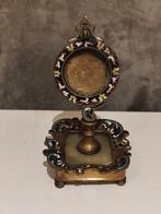 J.Sandoz geëmailleerde bronzen horlogehouder. Uitstekende co, Antiek en Kunst, Antiek | Klokken, Ophalen of Verzenden