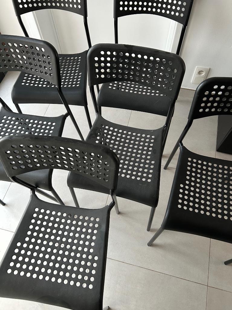 Ikea SANDSBERG Eetkamerstoel, zwart, Maison & Meubles, Chaises, Enlèvement, Noir, Métal