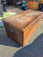 Stoere Vintage Dekenkist / Transportkist - Massief Hout, Gebruikt, 50 tot 100 cm, 50 tot 75 cm, Ophalen of Verzenden