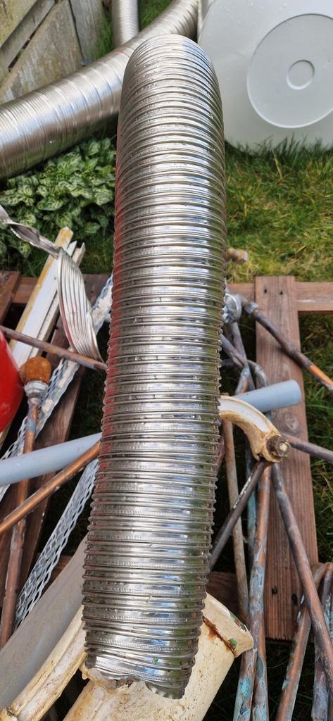 Schoorsteen buis - RSV flex buis 80mm, Bricolage & Construction, Tuyaux & Évacuations, Comme neuf, Autres types, Inox, 6 mètres ou plus