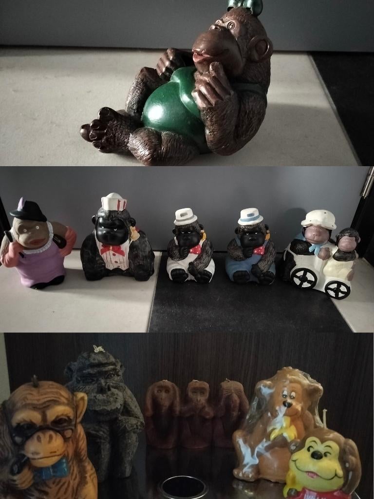 ⚡Grote partij Apen & Gorilla verzameling (o.a. spaarpotten), Ophalen