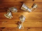 3 Spots argentés, Maison & Meubles, Lampes | Spots, Enlèvement, Utilisé, Métal ou Aluminium, Spot encastrable ou Spot mural