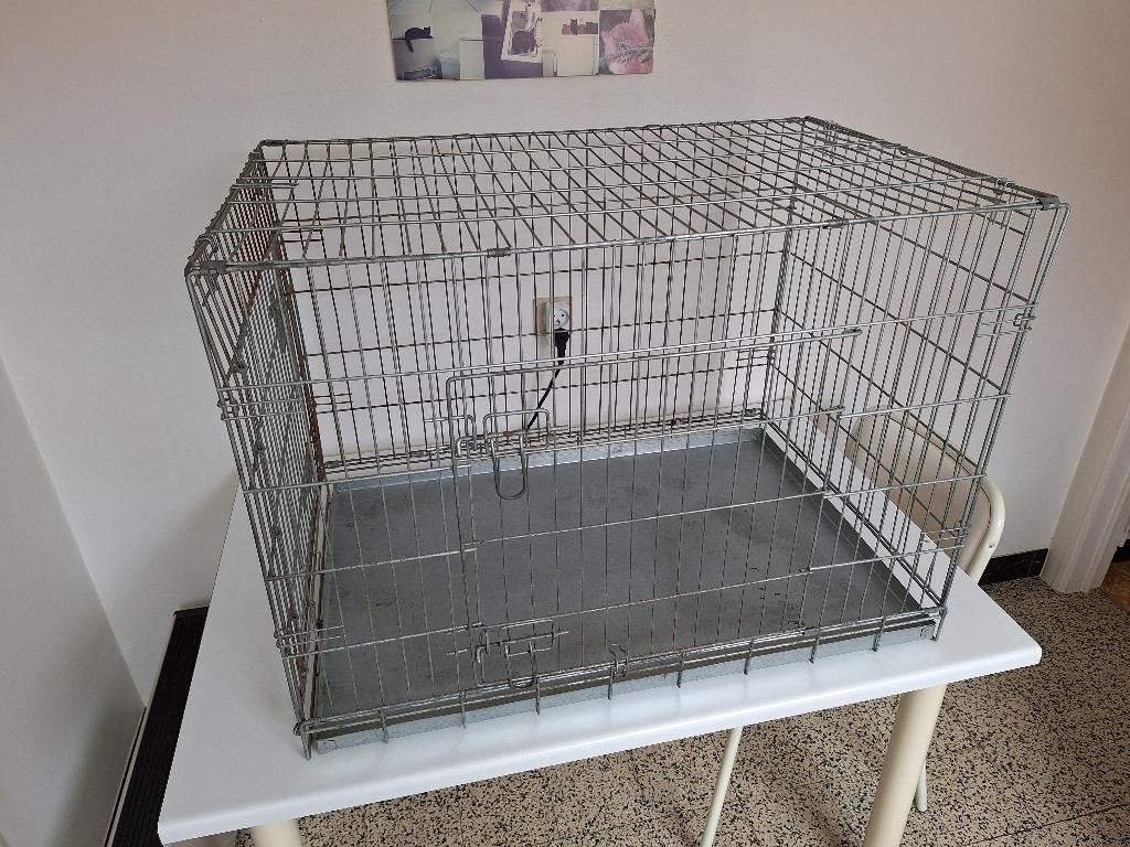 Inklapbare metalen bench 90cm x 60cm x 67cm, Dieren en Toebehoren, Ophalen, Gebruikt