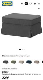 Repose-pieds ikea Ektorp gris, Ophalen, Gebruikt, 75 tot 100 cm, Stof