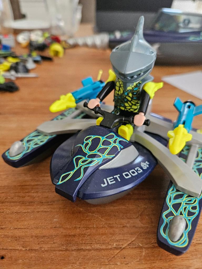 Playmobil Spy Team S.H.A.R.K.S. Raketscooter 70007, Ophalen of Verzenden, Zo goed als nieuw, Complete set