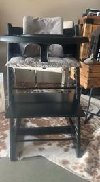 Stokke trip trap zwart met babyset, Kinderen en Baby's, Ophalen, Zo goed als nieuw, Meegroeistoel, Afneembaar eetblad