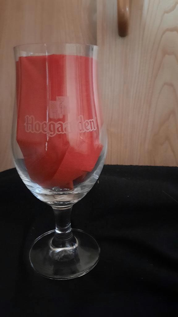 glas HOEGAARDEN, Verzamelen, Glas en Drinkglazen, Bierglas, Ophalen of Verzenden