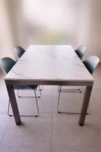 Inoxen keramiek tafel met mooi blad (160x90) ZONDER stoelen, Ophalen, Gebruikt