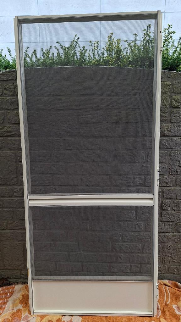 PVC vliegendeur met pomp, Ophalen, 80 tot 100 cm, Hordeur, Zo goed als nieuw