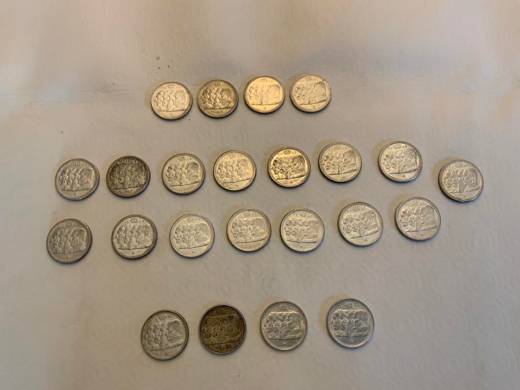23 PIECES DE 100FR 4 ROIS BELGÏE ARGENT 835/1000 SERIE RARE, Timbres & Monnaies, Enlèvement ou Envoi, Argent